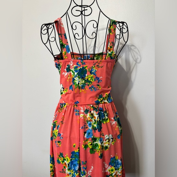 Coral Floral Sundress - Size S - Picture 4 of 4